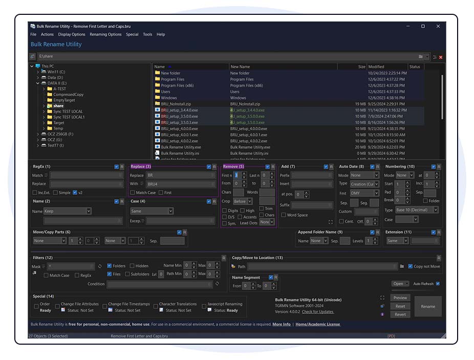 Rename Banyak File Menggunakan Bulk Rename Utility
